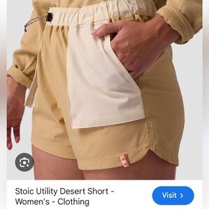 Stoic Utility Desert Shorts for Women - Tan/Cream